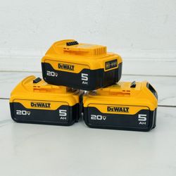 Dewalt 20v Max Lithium Ion 5Ah Batteries (New)