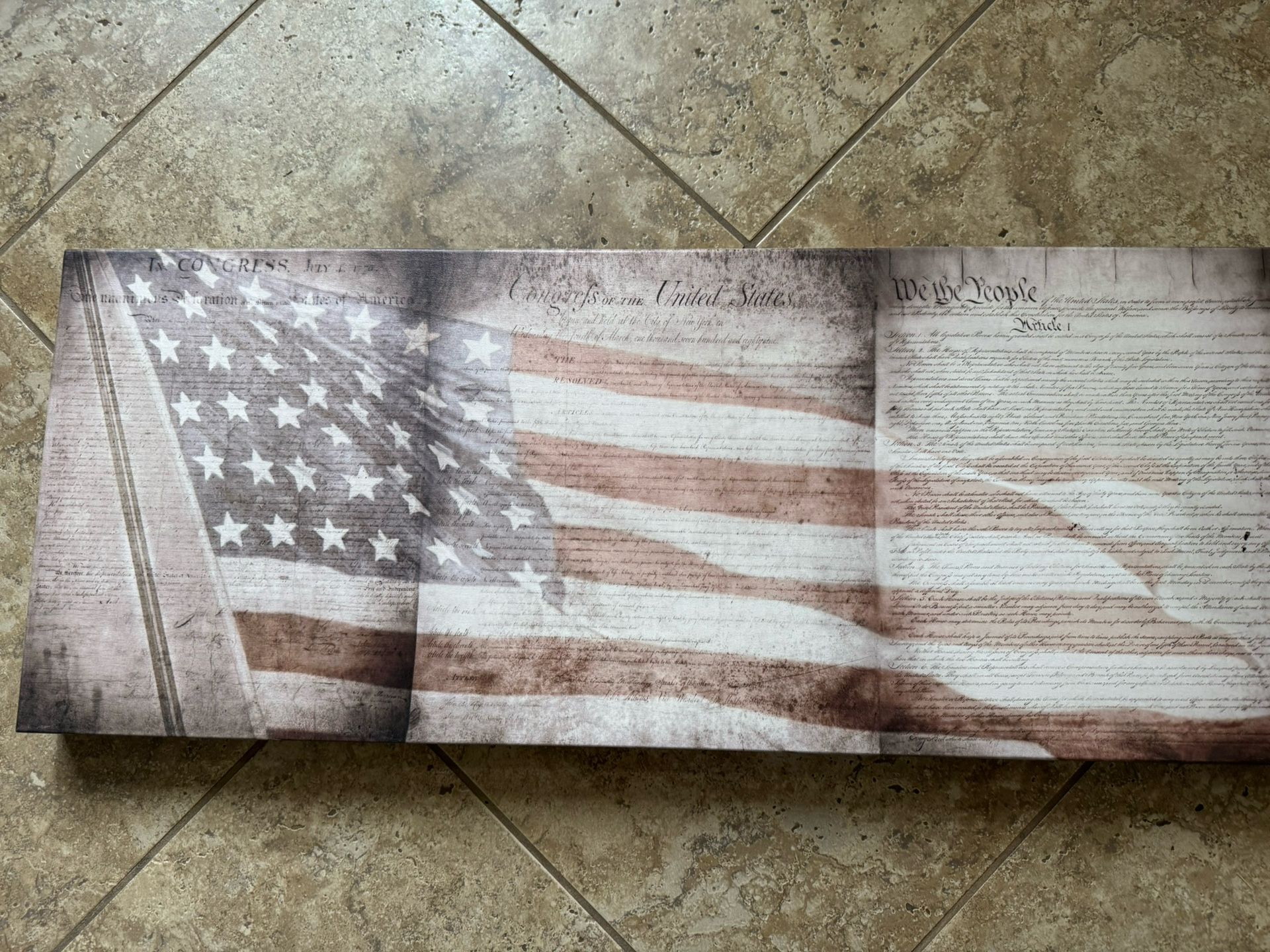Wall Art Flag and Constitution