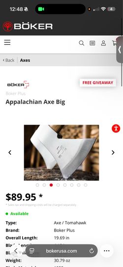 Bröker plus appalachian axe