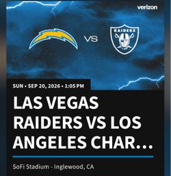 Chargers vs raiders $600 for both