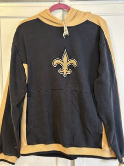Vintage Reebok New Orleans Saints Color Block Hoodie NFL Alvin Kamara Sz M-L 