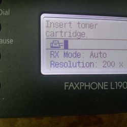 Canon FAXPHONE L190 - Monochrome Duplex Laser Fax with Copier, 30 Sheet Auto Document Feeder, 1 Year Limited Warranty, 26 PPM, White
