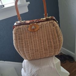 Vintage Wicker Dorette Purse 