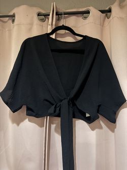 Plus Size Crop Tie Top