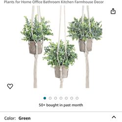 Artificial Hanging Plants 3 Pack Fake Plant