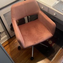 Modern Pink Velvet office Chair