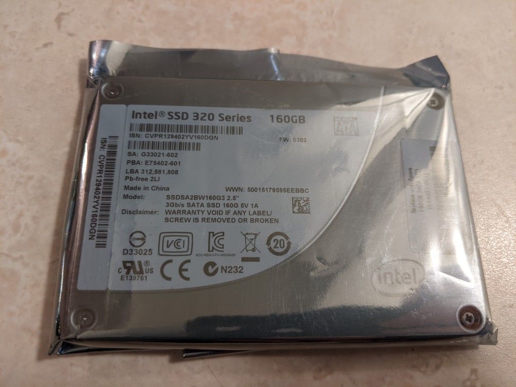 Brand New Intel SSD 160GB
