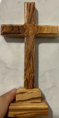 Jerusalem olive wood cross