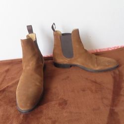Scarosso Giacomo Tabacco Scamosciato Tobacco Suede Chelsea Boots size 10 US 43