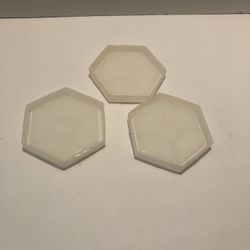 3 Silicon Coasters Molds for Resin  Used 1x 