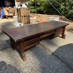 Solid Wood coffee table With Drawers
