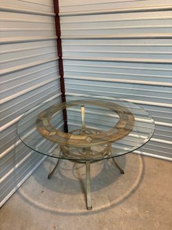 antique glass table