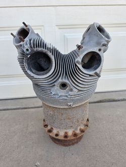 Original Airplane Rotary Engine Part Aircraft Motor Repurpose Yard Art