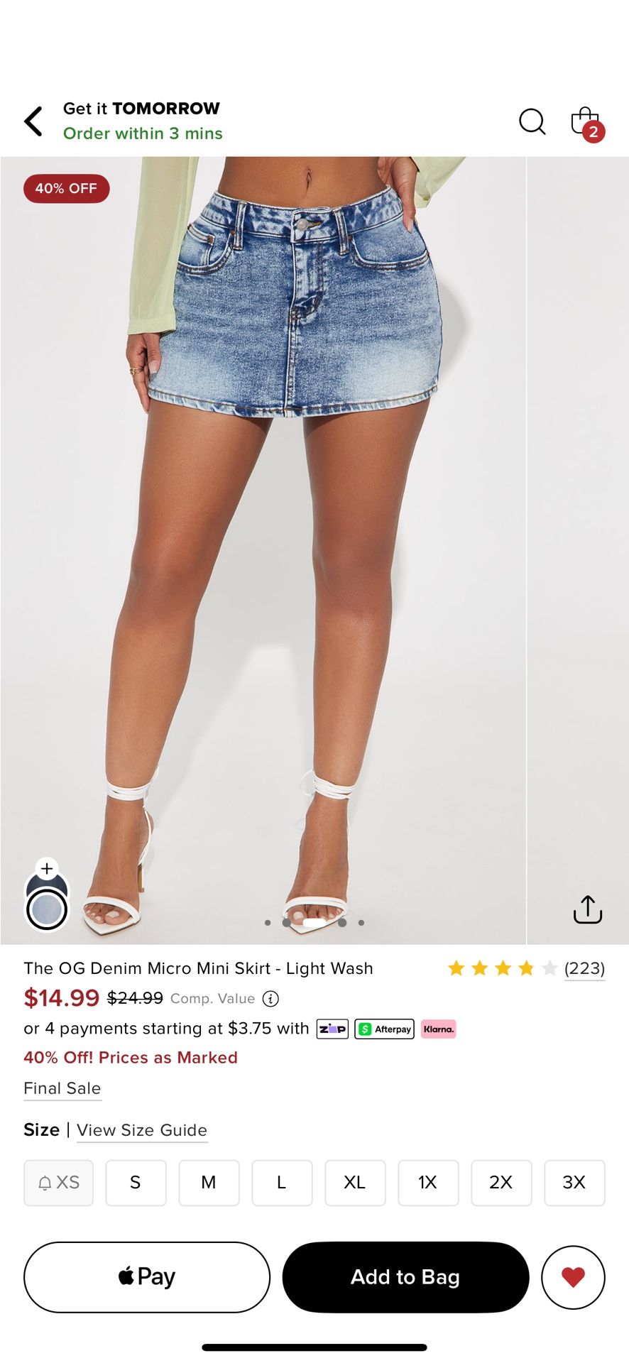 Denim Mini Skirt