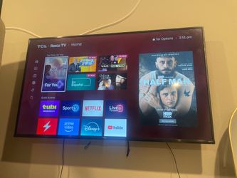 55 inch Roku TV  and wall mount bracket