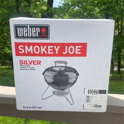 WEBER Smokey Joe 10020 Silver Portable Charcoal Grill  14.5 in Black