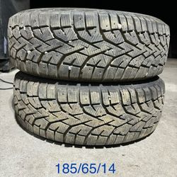 (2) - 185/65/14 General Altimax Arctic 12 Tires