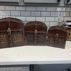 3 Piece Vintage Storage Decor 