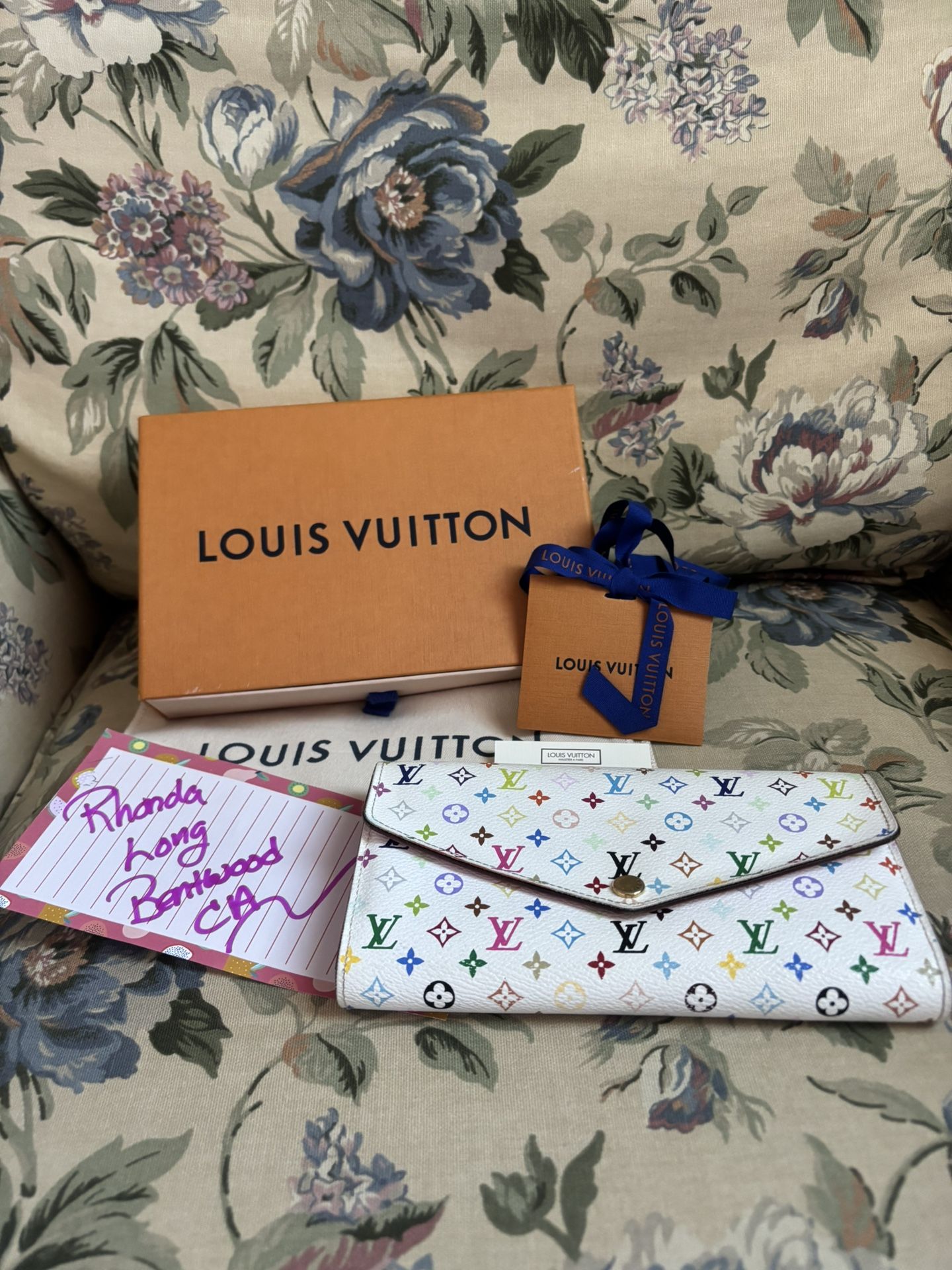Authentic Louis Vuitton Murakami Sarah Wallet 