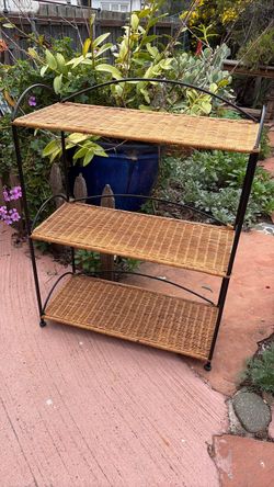 Wicker shelves