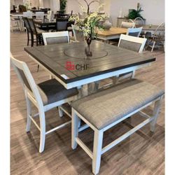6 Pc Counter Height Dining Table Set  - Limited Time Offer 