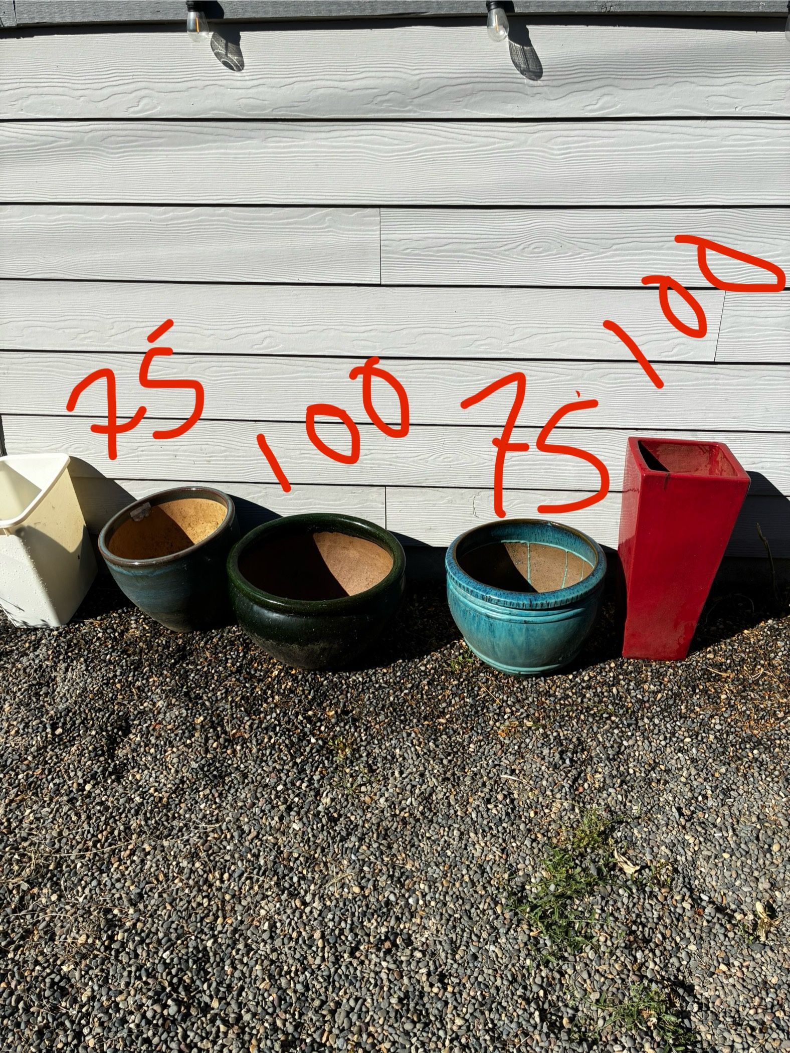 Ceramic Outdoor Pots (READ DESCRIPTION)
