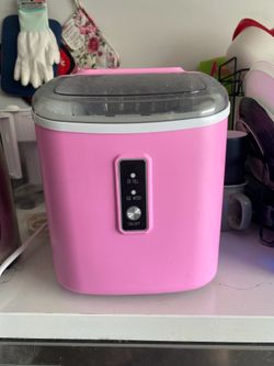 SIMZLIFE Portable Ice Maker (Pink) - Like New! Price: $40