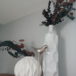 Each Item Is For Sale.  Tall Vase 21T. Bird 12T.