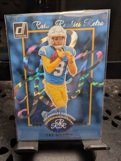 2025 Panini Donruss #12 TRE HARRIS 'RATED ROOKIE RETRO' RC! CHARGERS Los Angeles