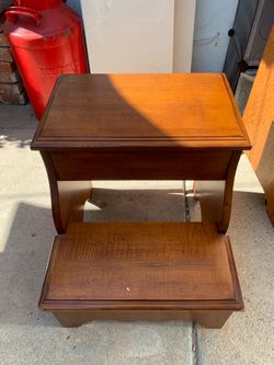 Vintage Hocker Oak Storage Step Stool $185 OBO!