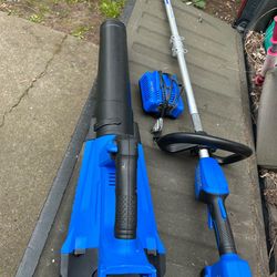Kobalt blower and Weeater combo