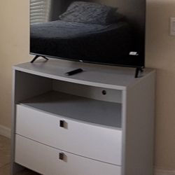  Rosebery Kids Contemporary 2 Drawer Changing Table in Soft Gray and White