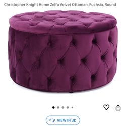 Ottoman Tufted Purple