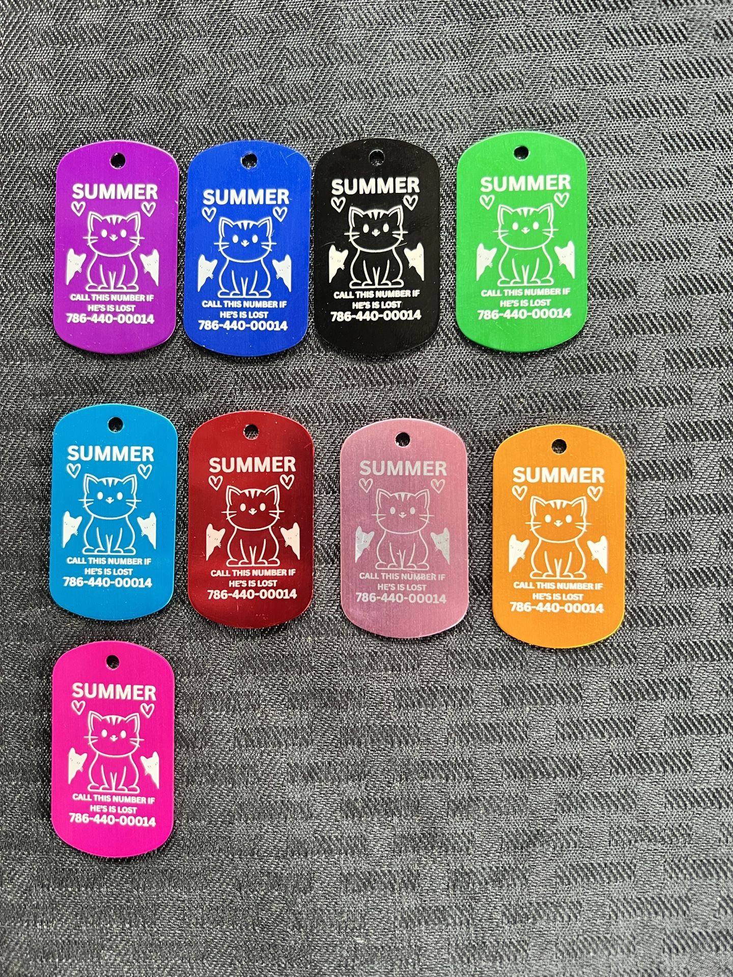 Customizable Cat ID Tag - Laser Engraved with Your Kitty's Name & Contact Info