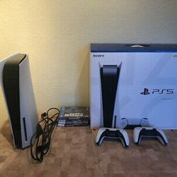 Sony PS5 Blu-Ray Edition Console Bundle - White + Much More (Barely Used!)

