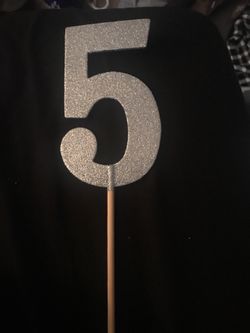 #5 cake topper