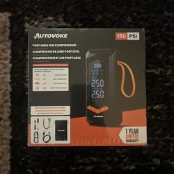 🔧 AUTOVOKE Portable Air Compressor – 150 PSI Cordless Tire Inflator 🔧