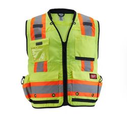 5XL YELLOW High Visibility Safety Vest with 27-Pockets