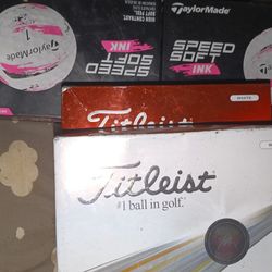 4 Sets Of Brand-new Golf Balls. $15 Apiece .2 Sets TaylorMade Speed Soft Ink Color Pink One Set Of Titleist True Feels One Titleist Velocity.