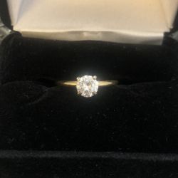 0.52 Carat 14k Yellow Gold Solitaire Engagement Ring