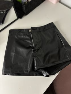 SHEIN LEATHER SHORTS ♡ 