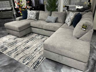 BRAND NEW GREY DOUBLE CHAISE SECTIONAL SAME DAY DELIVERY 