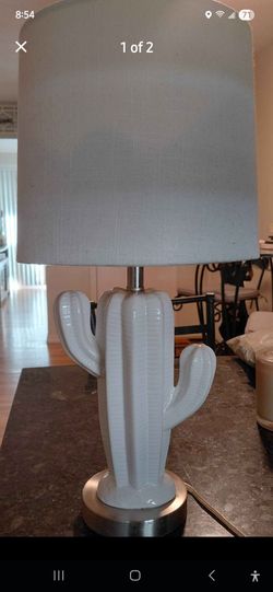 Ceramic cactus lamp