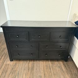 Black dresser.