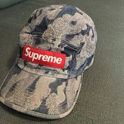 Jacquard denim supreme camp hat