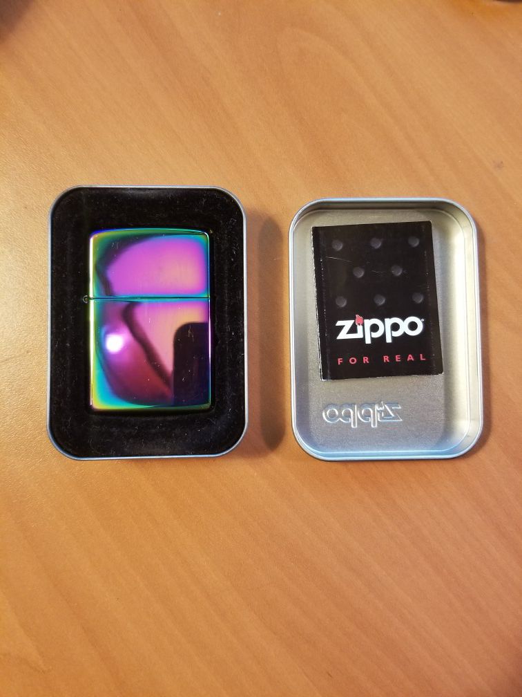 Zippo High Polish Indigo Metallic Purple/Blue Genuine Windproof Lighter #29899