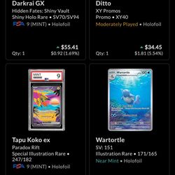 TRADING POKEMON CARDS 