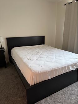 Queen bed frame with headboard
