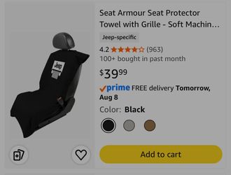 Seat Armour Jeep Seat Protector Towel