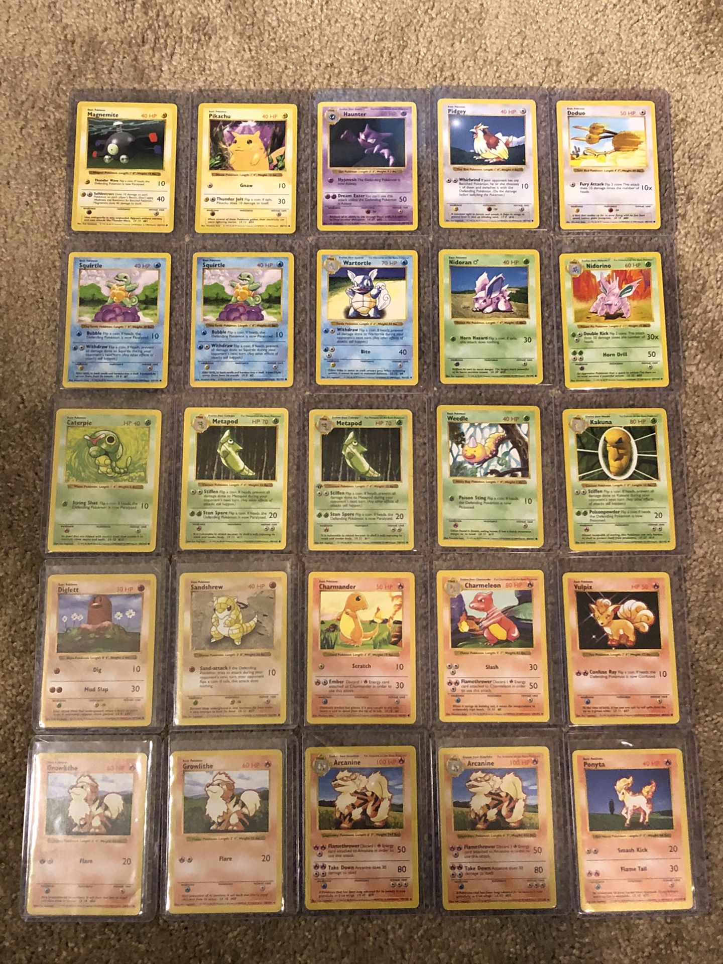 Shadowless Base Set Pokemon Cards
